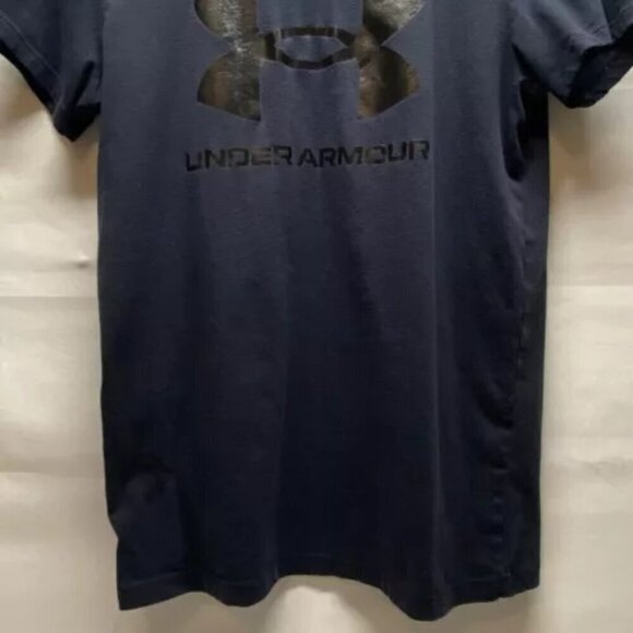 Under Armour T-Shirt Men's Unisex SM/P/CH Black Classic Fit UA Logo GUC - Picture 3 of 8